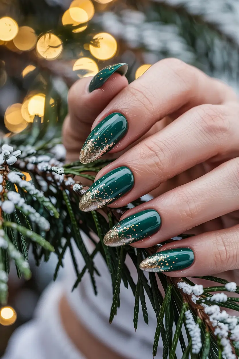 christmas-nails-ideas-2025-2026-green-gold
