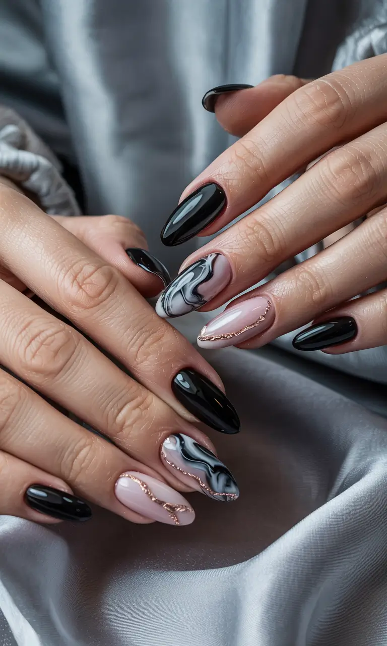christmas-nails-ideas-2025-2026-black-marble