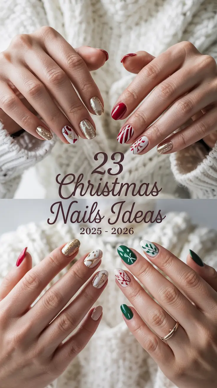 Christmas Nails Ideas 2025–2026: Festive, Simple & Trendy Designs for the Season