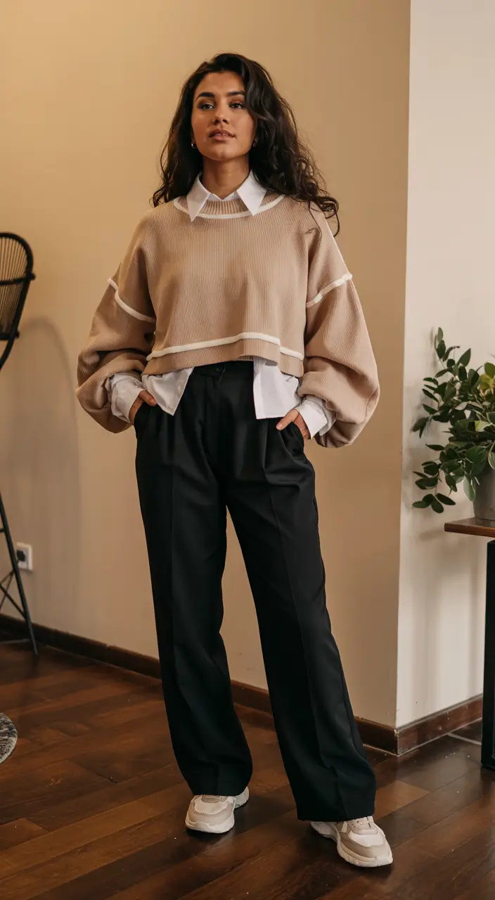 christmas outfit ideas Neutral Chic Minimalism