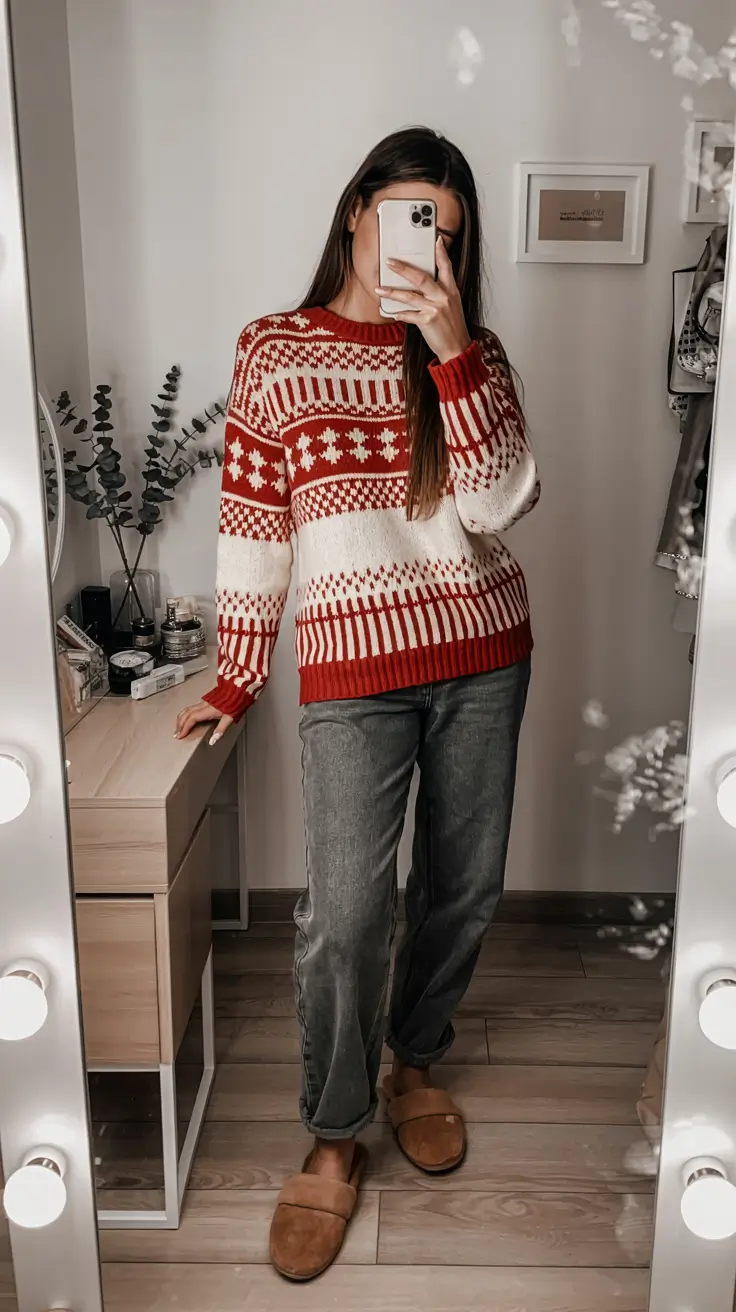 christmas outfits aesthetic Nordic Comfort