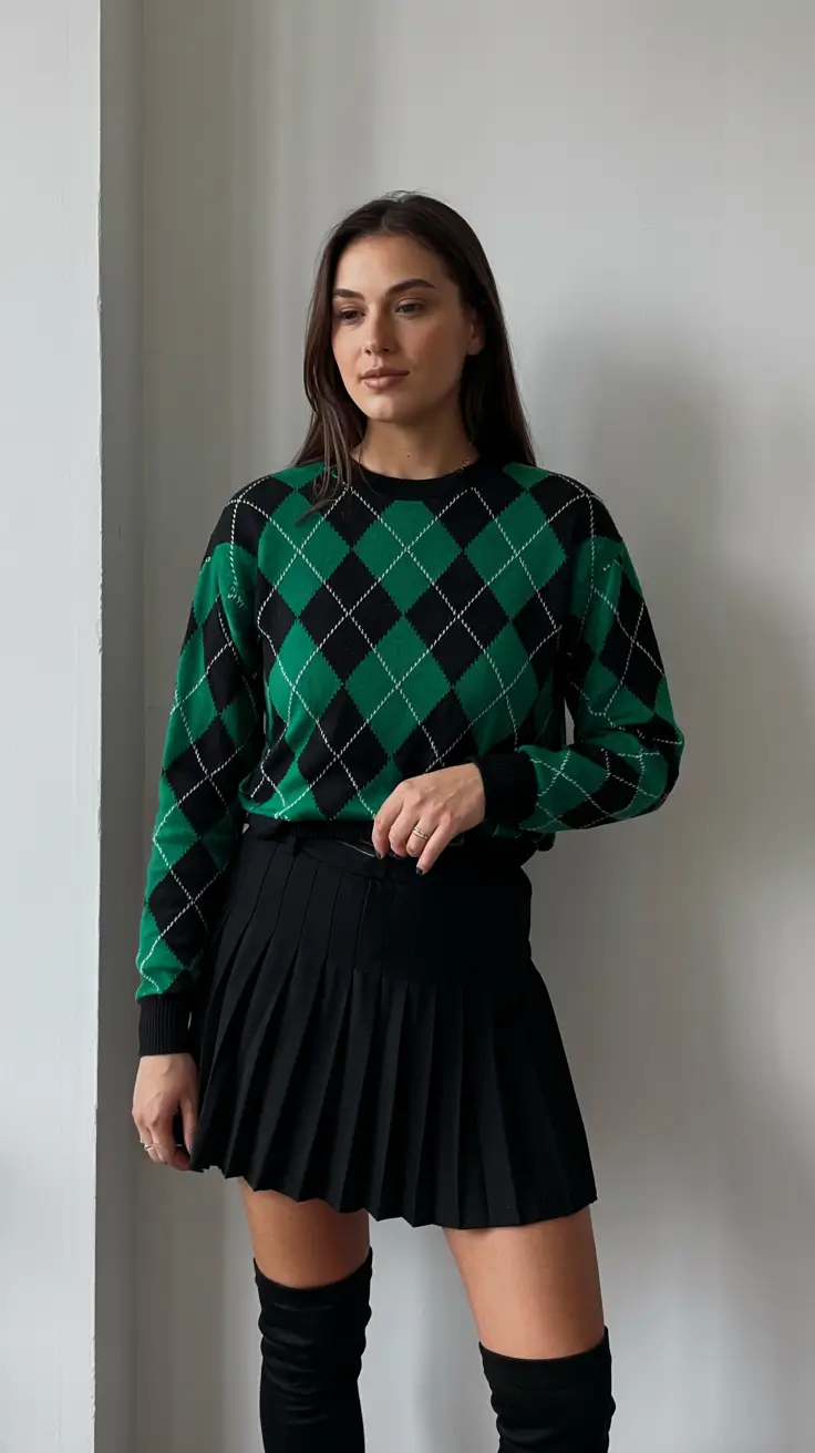 christmas outfits 2025 Preppy Green Revival