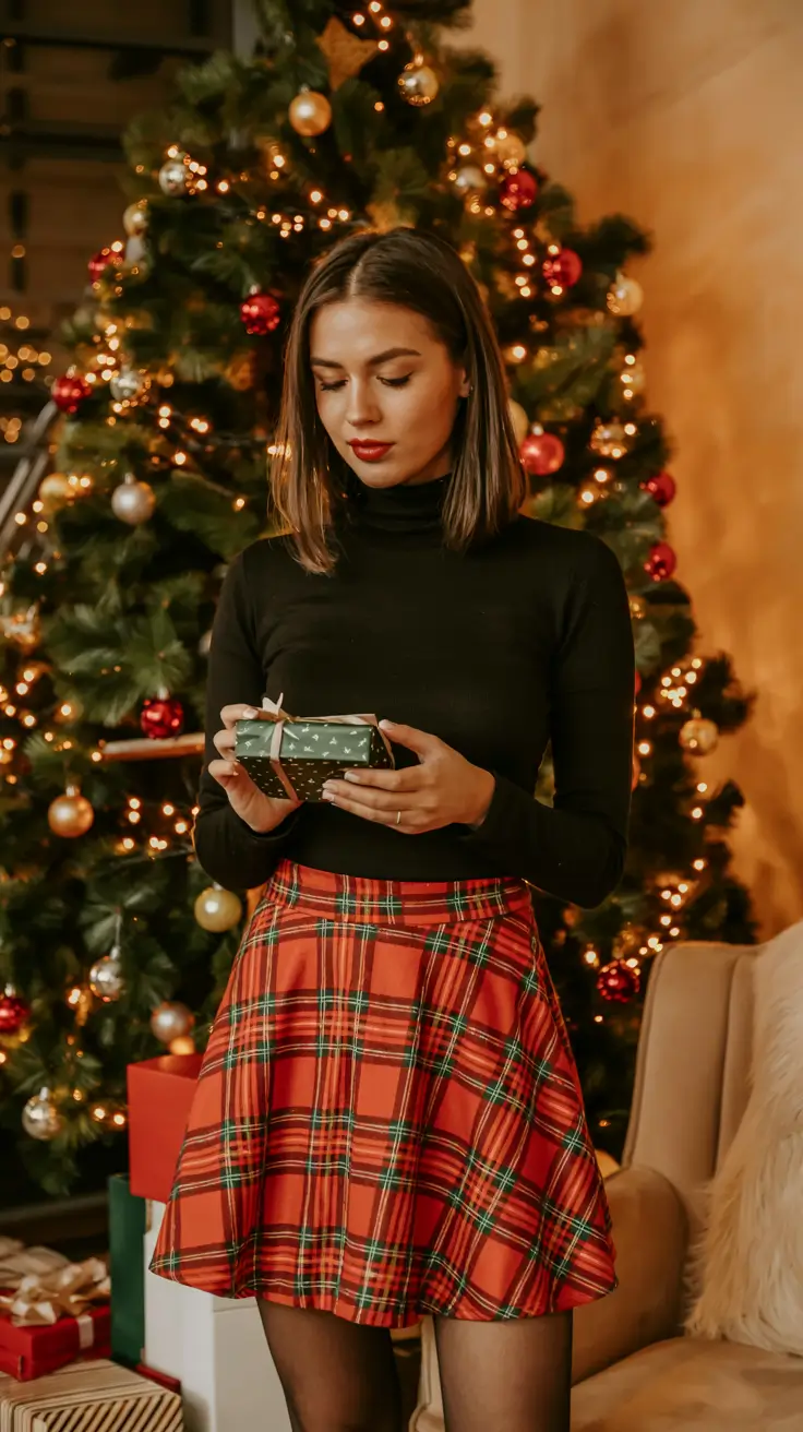 christmas outfits 2025 Classic Tartan Charm