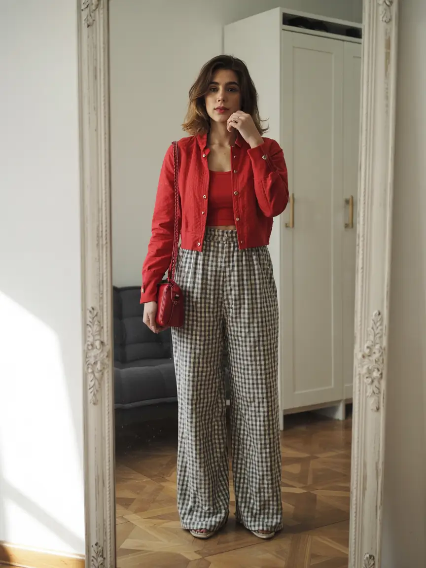 christmas outfits women Modern Red and Checks