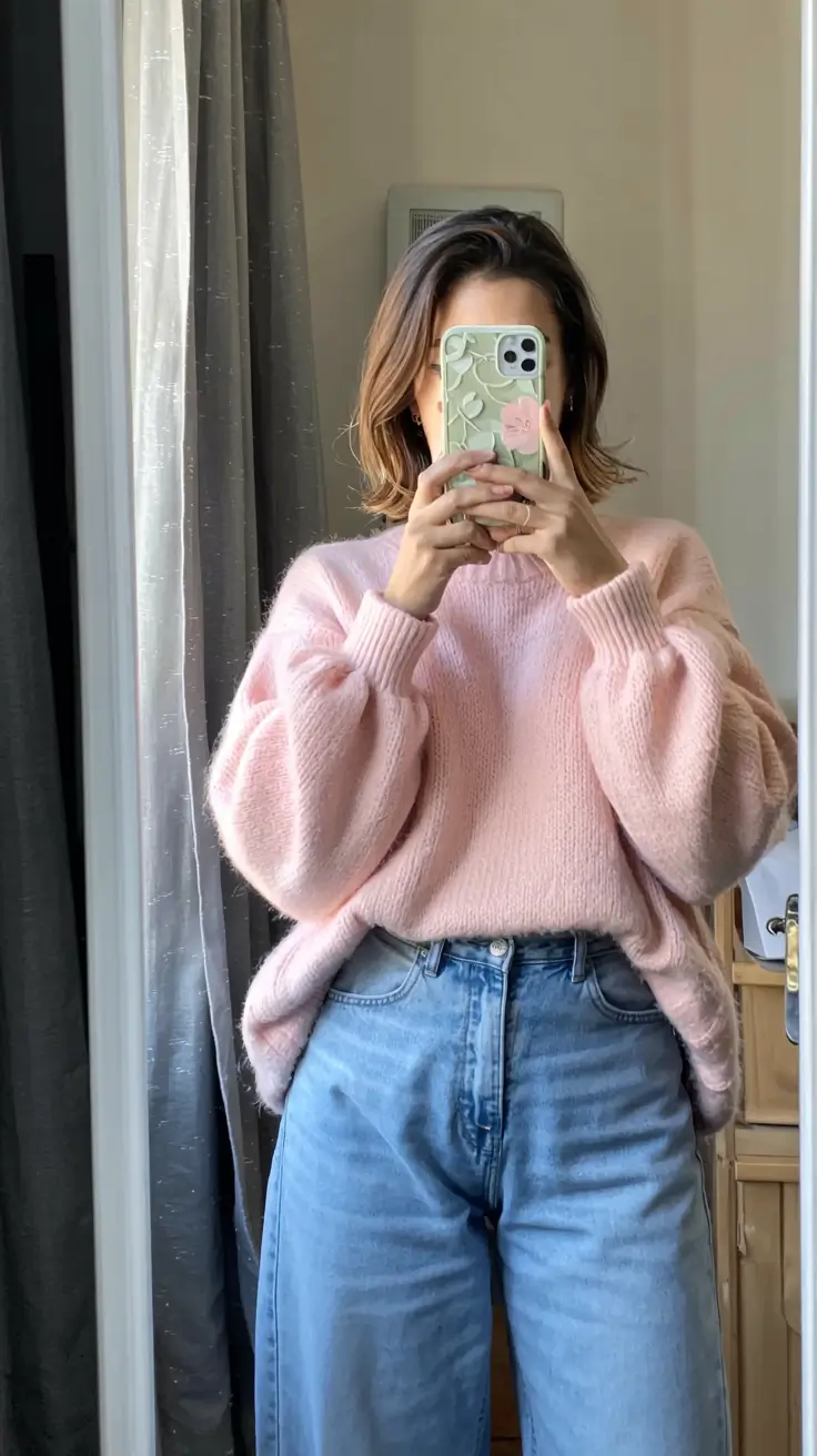 christmas outfits aesthetic Soft Pink Comfort