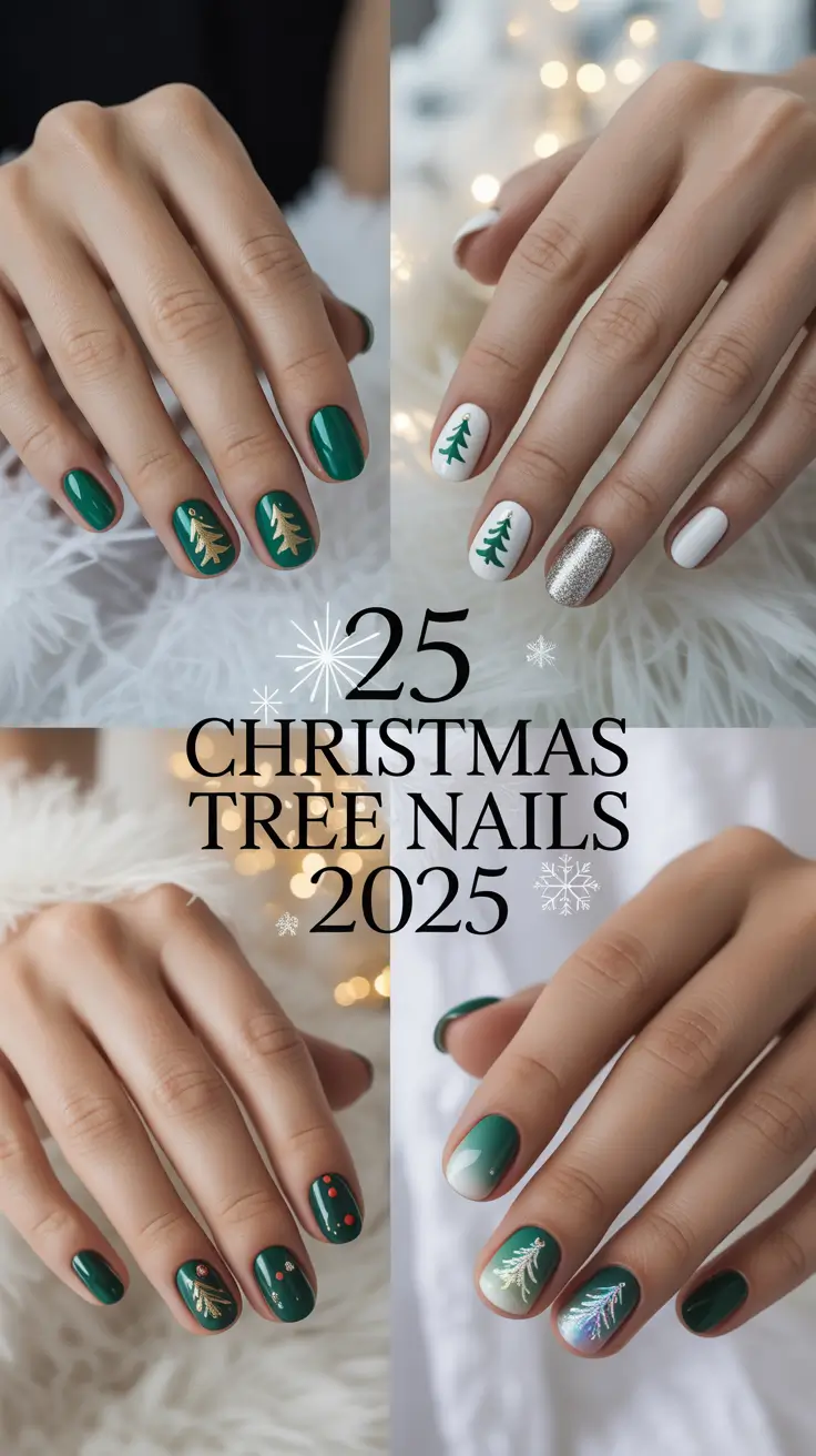 Christmas Tree Nails 2025: Chic Holiday Designs and Trendy Green & Gold Inspo for the Season