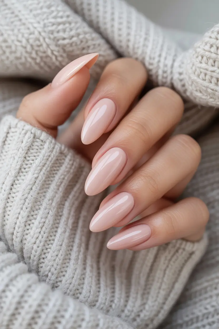 nails design almond Soft Almond Glow