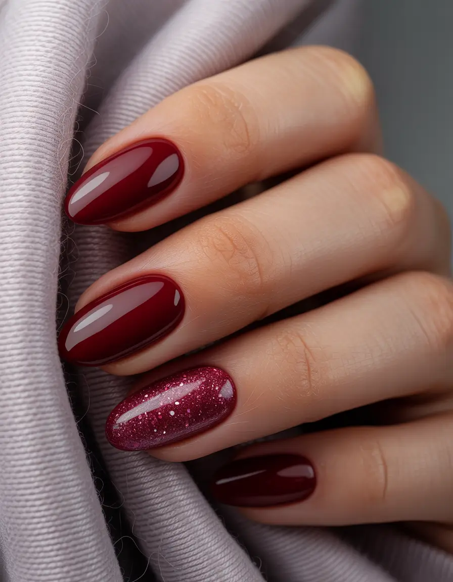 nails design simple Berry Velvet Glow