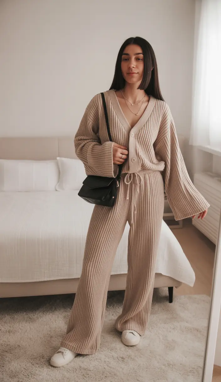 cold weather outfits cozy Knit Set Serenity