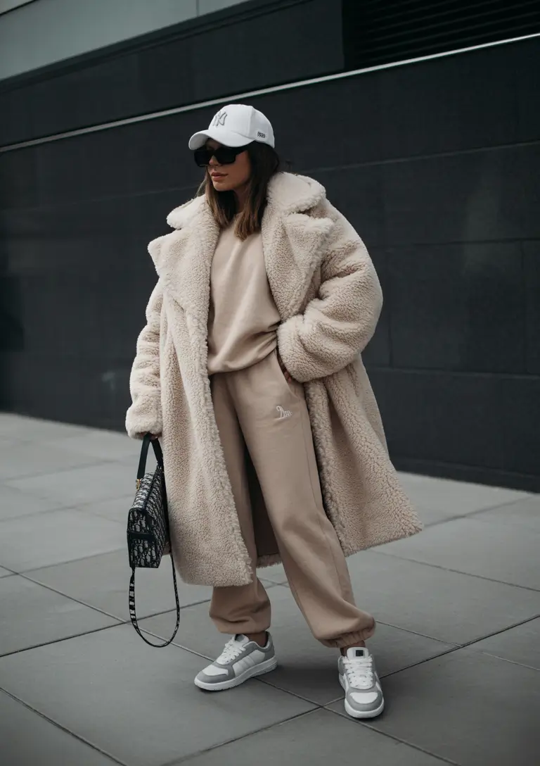 cold weather outfits comfy Teddy Luxe Street Armor