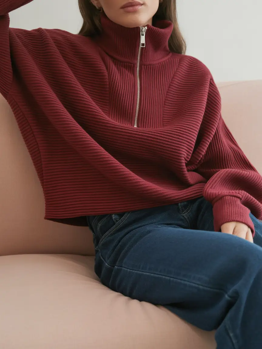 cold weather outfits women Wine Knit Confidence