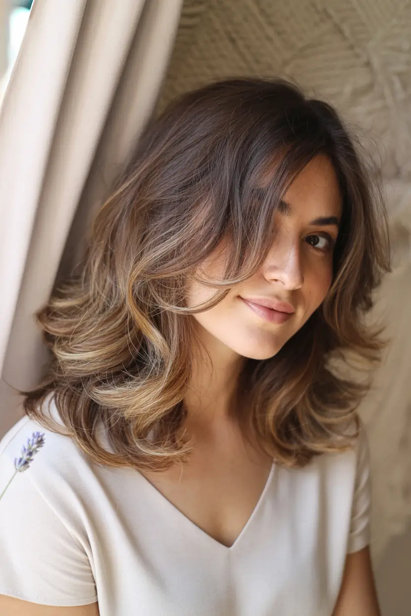 cute winter hairstyles easy Soft Layered Glow