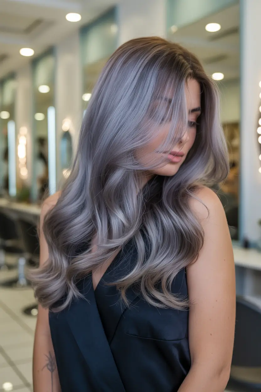 cute winter hairstyles easy Silver Frost Waves