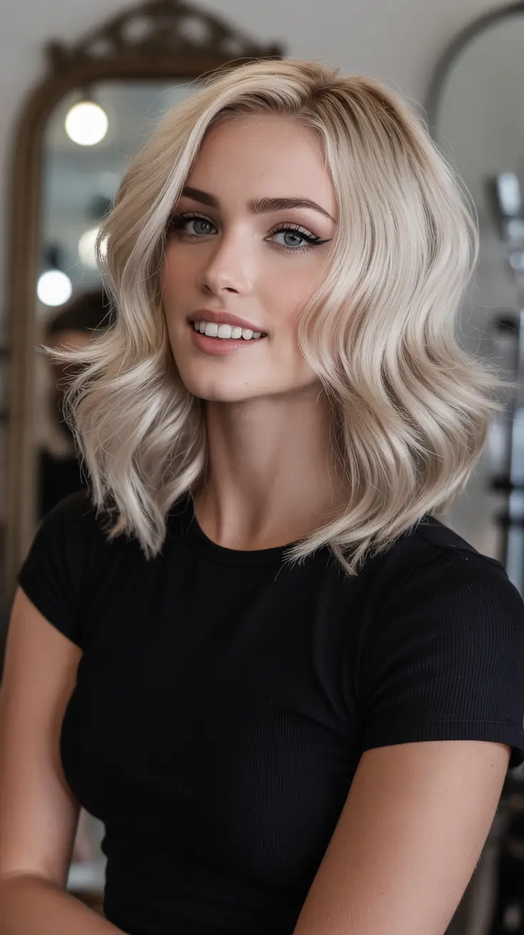 cute winter hairstyles for teens Modern Platinum Waves