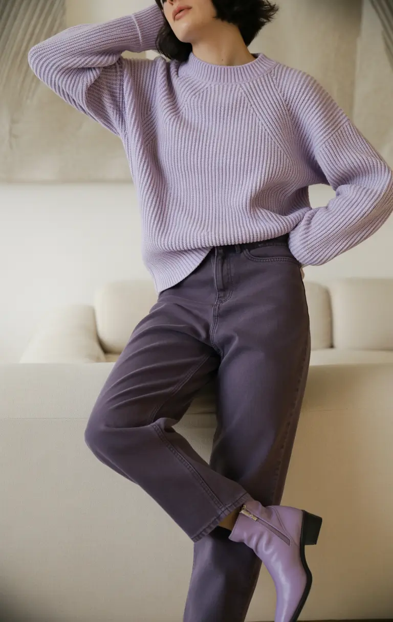 cute outfits aesthetic Lavender Haze Monotone Magic with a Twist