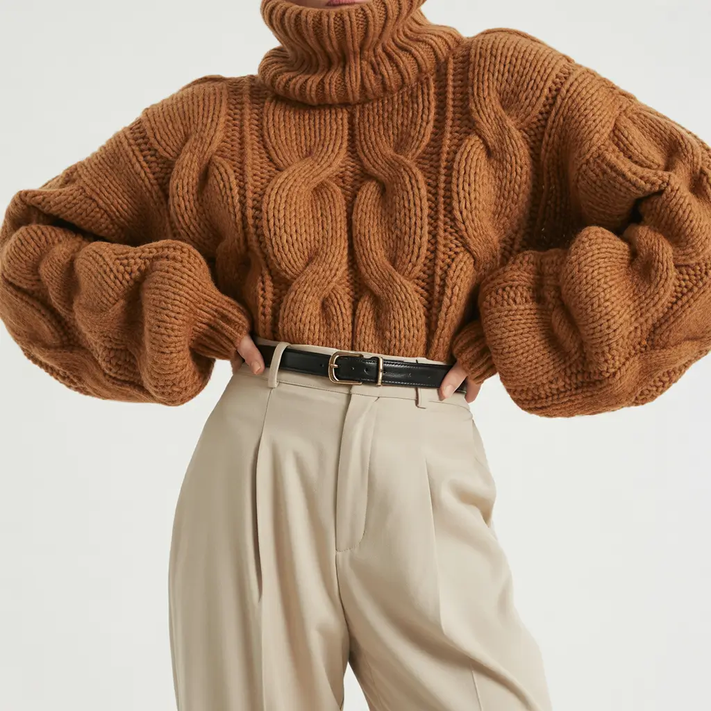 cute outfits fall Warm Caramel Layers When Texture Becomes Art