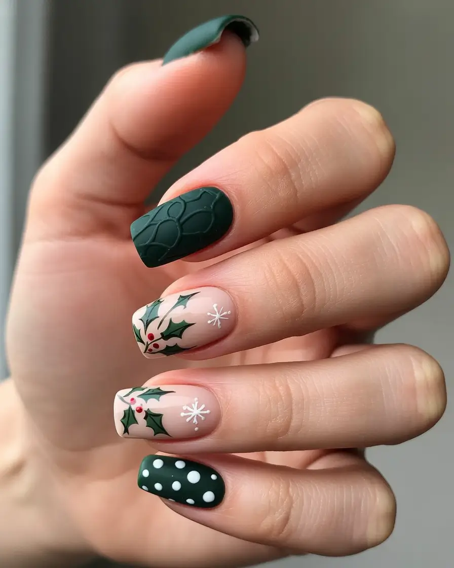 fall nail color inspo 2025 Evergreen Whimsy