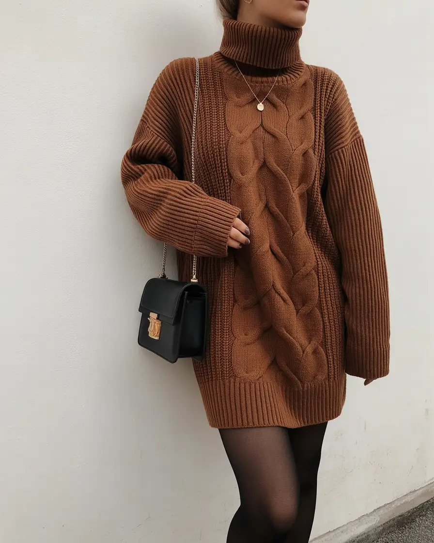 fall outfits ideas casual Cozy Monochrome in Caramel Tones