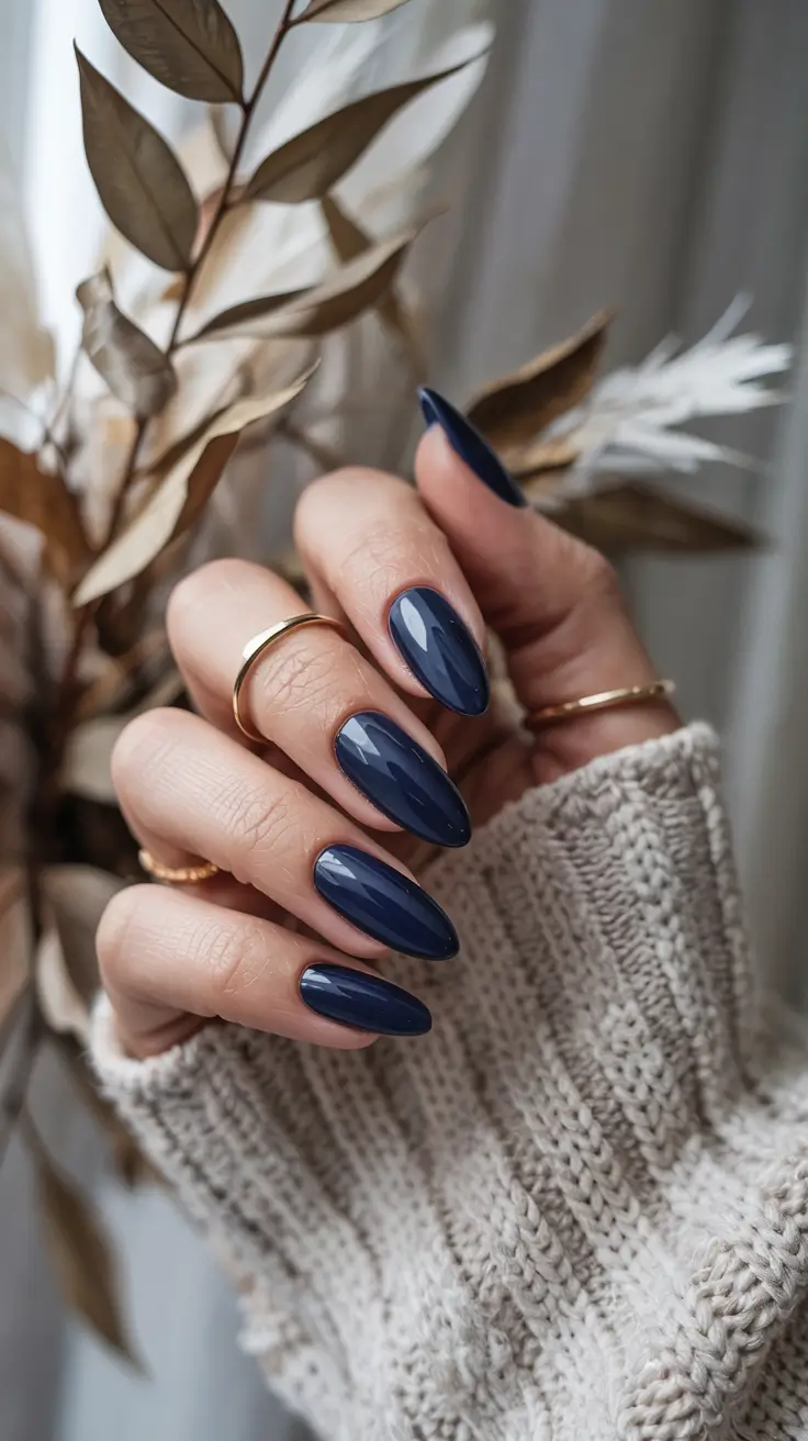 winter color nails gel Midnight Depth