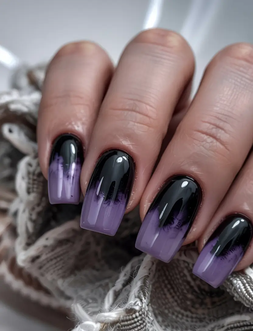 winter color nails ideas Lavender Eclipse Fade