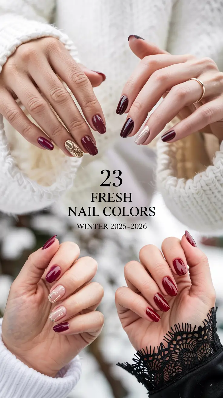 Fresh Nail Colors Winter 2025–2026: Cute Gel & Acrylic Designs You’ll Fall in Love With