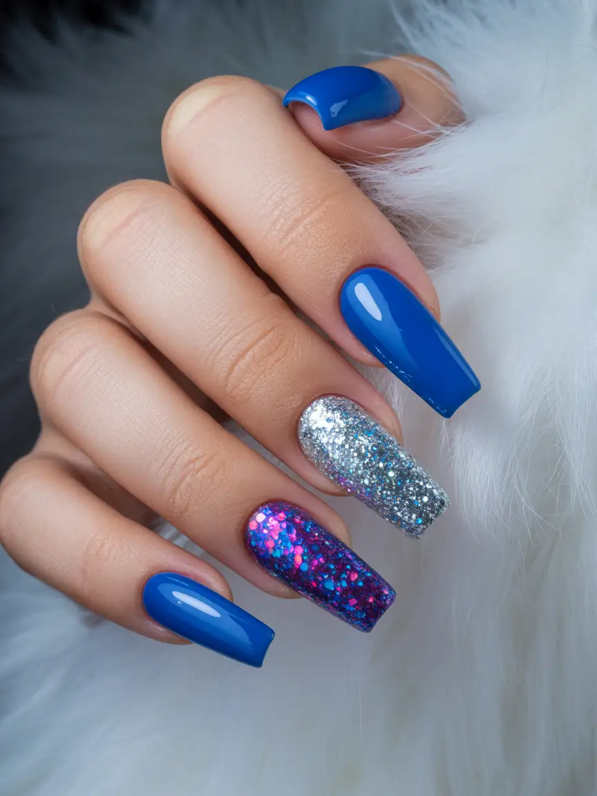 christmas gel nails designs Electric Frost Mix