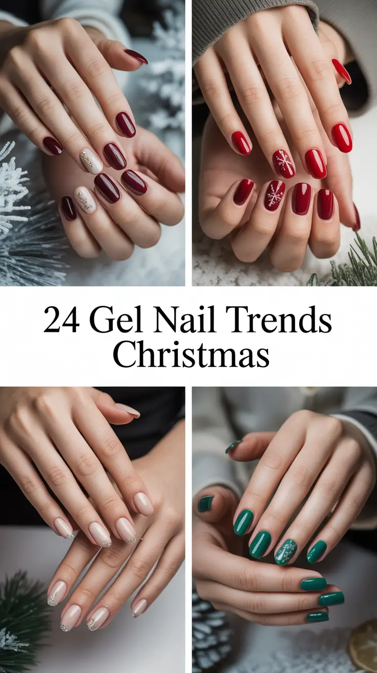 Gel Nail Trends Christmas 2025: Classy, Cute & Glittery Holiday Designs Inspo