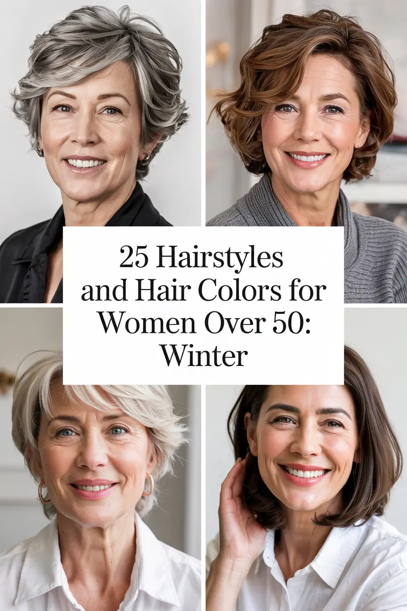 Hairstyles and Hair Colors for Women Over 50: Winter 2025–2026 – Chic, Modern Looks to Inspire Your Next Change