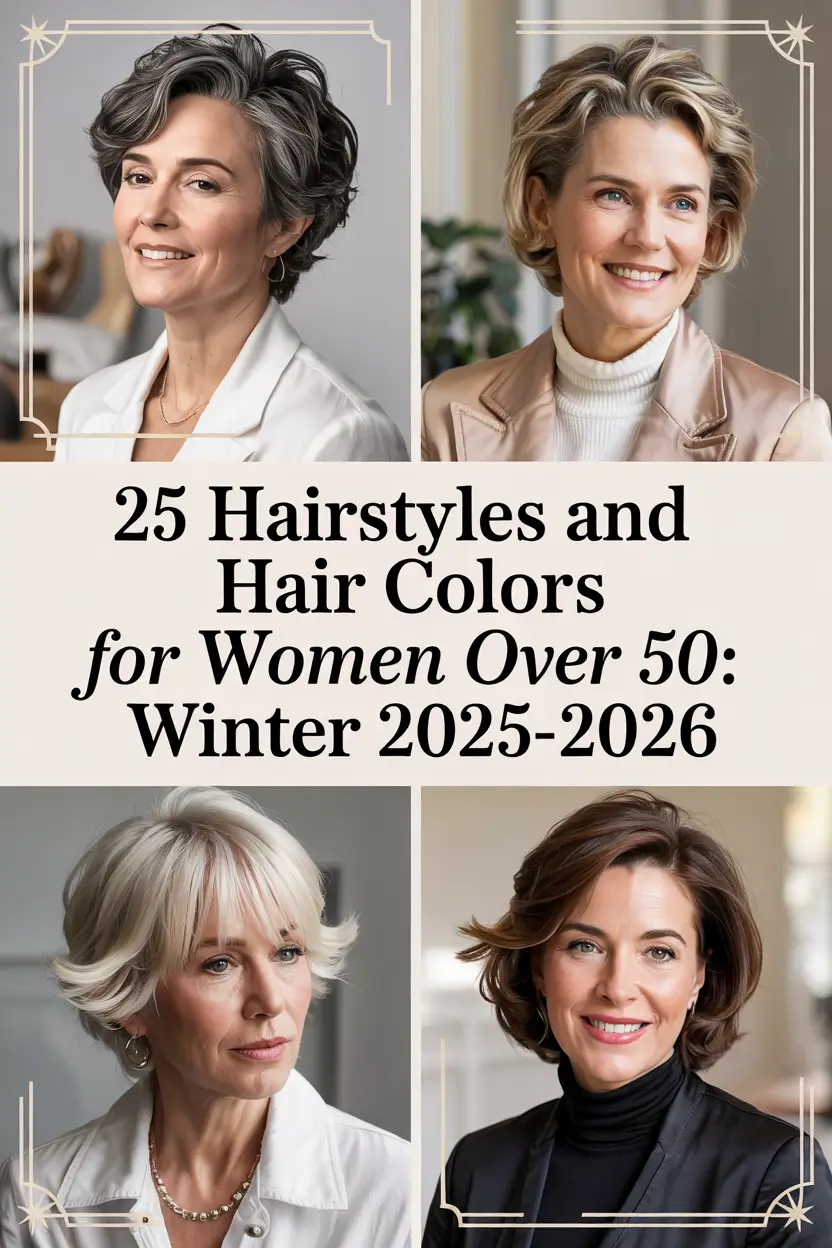 Hairstyles and Hair Colors for Women Over 50: Winter 2025–2026 – Chic, Modern Looks to Inspire Your Next Change