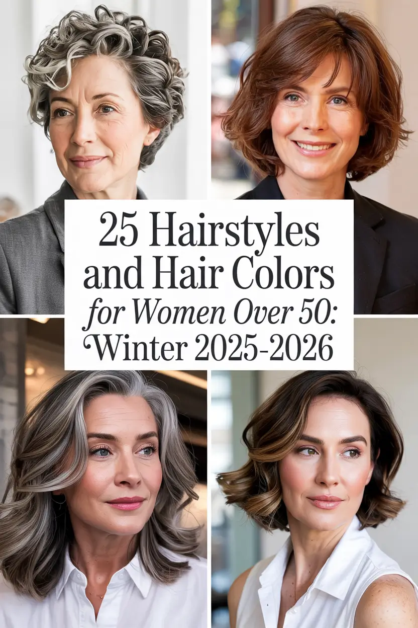 Hairstyles and Hair Colors for Women Over 50: Winter 2025–2026 – Chic, Modern Looks to Inspire Your Next Change