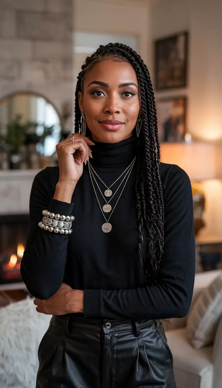 winter-hairstyles-for-black-women-braids-Chunky-Twists-for-Cold-Weather-Chic