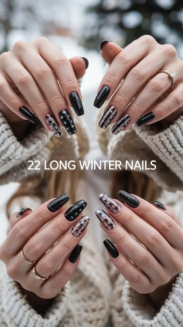Long Winter Nails 2025–2026: Elegant Ideas, Cozy Colors & Timeless Designs for the Cold Season