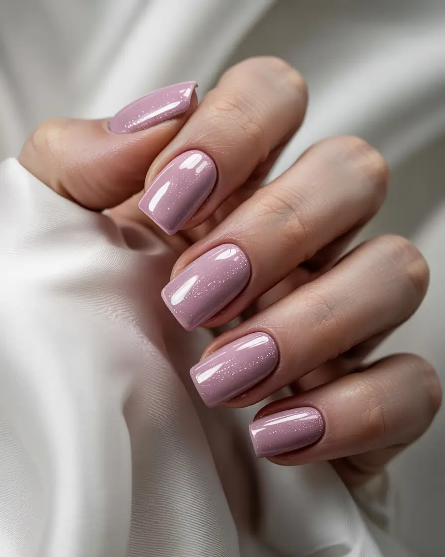 winter acrylic nails ideas Soft Blush Glow