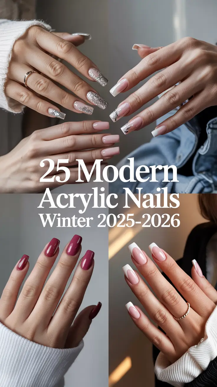 Modern Acrylic Nails Winter 2025–2026: Elegant Ideas and Inspo for Every Style