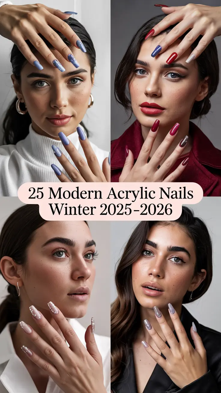Modern Acrylic Nails Winter 2025–2026: Elegant Ideas and Inspo for Every Style