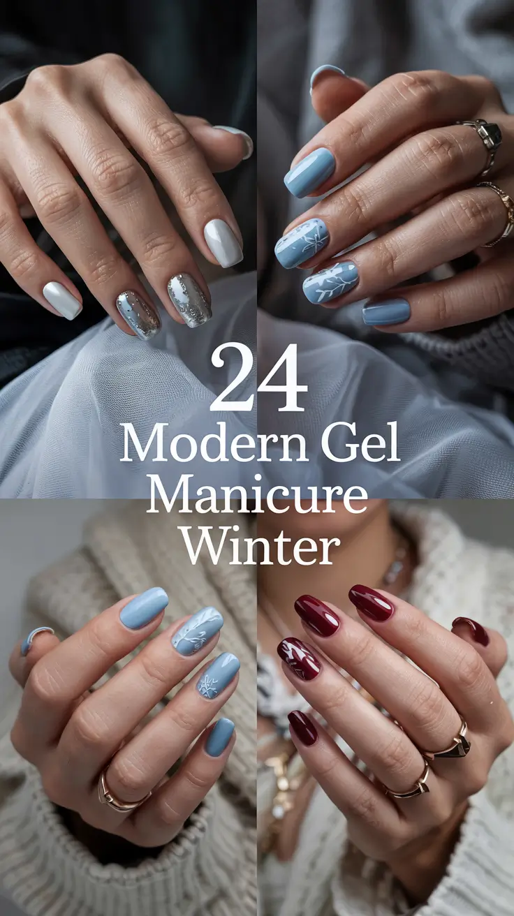 Modern Gel Manicure Winter 2025–2026: Chic Colors, Simple Designs & Inspo for the Season