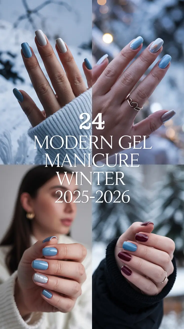 Modern Gel Manicure Winter 2025–2026: Chic Colors, Simple Designs & Inspo for the Season