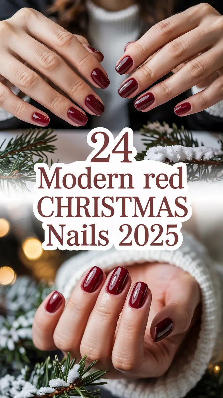 Modern Red Christmas Nails 2025: Trendy, Classy & Sparkly Winter Designs to Try This Season