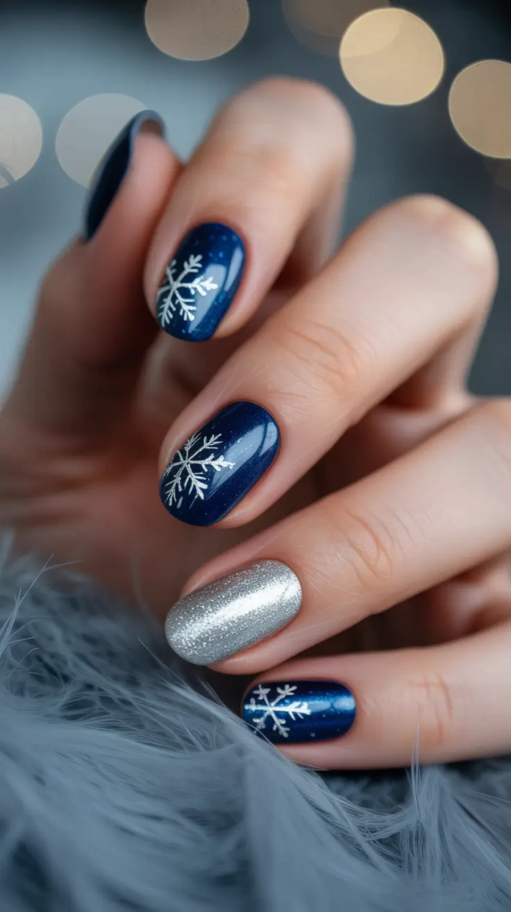 nail art ideas blue Blue Velvet Frost