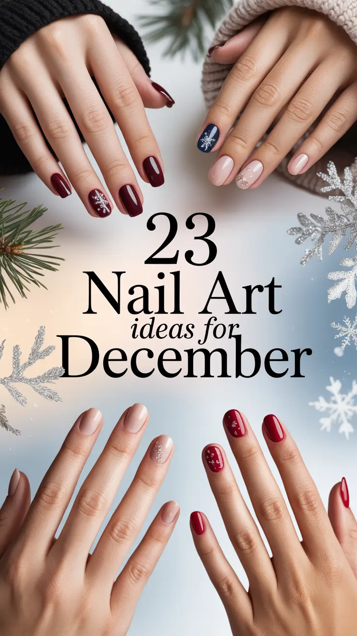 Nail Art Ideas for December 2025: Elegant Winter & Christmas Manicure Inspiration