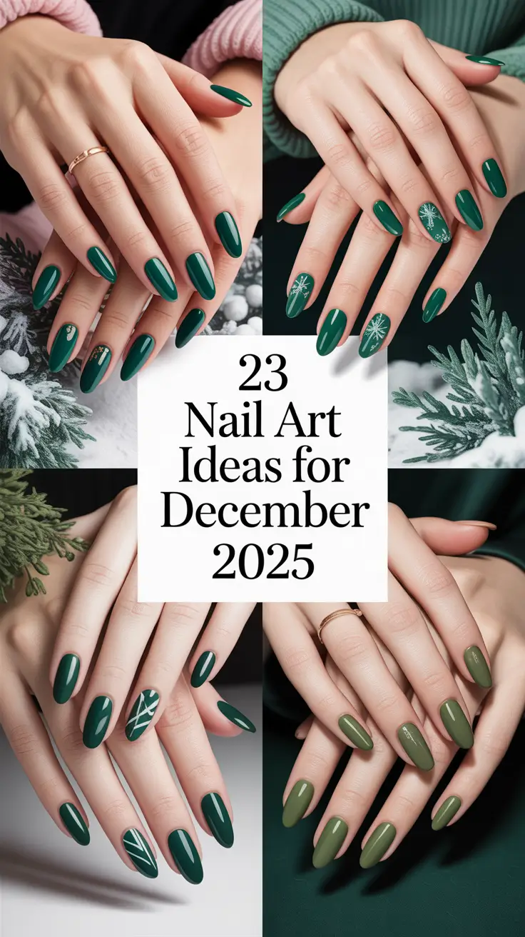 Nail Art Ideas for December 2025: Elegant Winter & Christmas Manicure Inspiration