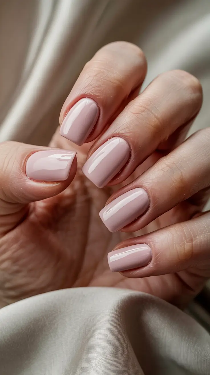 neutral winter nails gel Classic Nude Serenity