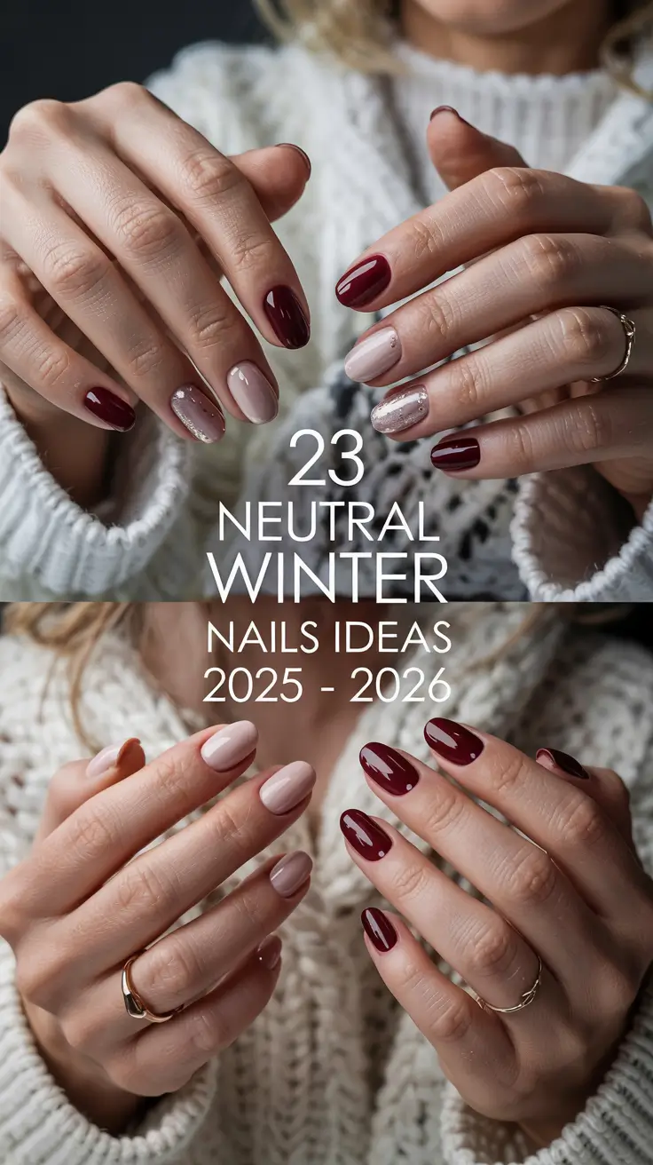 Neutral Winter Nails Ideas 2025 – 2026: Soft, Chic & Cozy Manicure Trends You’ll Fall in Love With