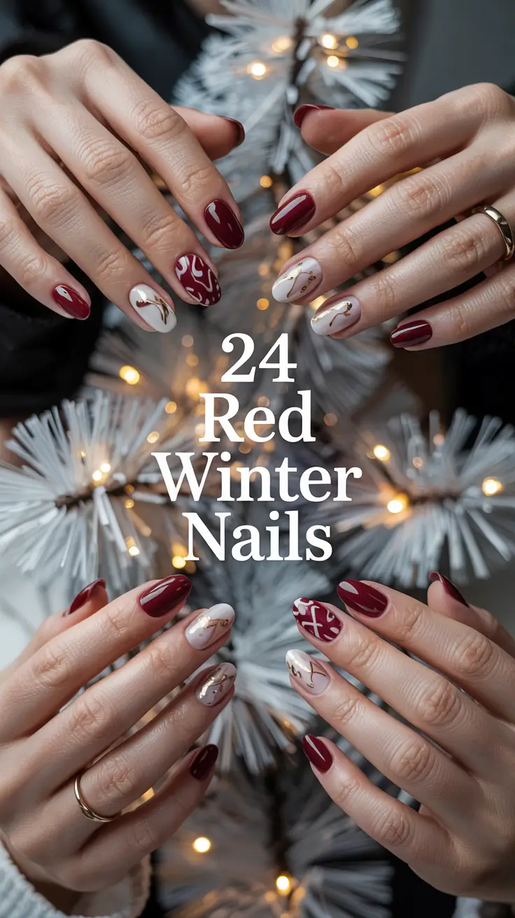 Red Winter Nails 2025–2026: Chic Seasonal Designs, Cute Ideas & Cozy Acrylic Inspo
