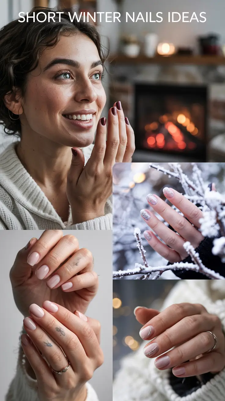 Short Winter Nails Ideas 2025–2026: Cozy, Cute & Chic Designs for the Cold Season
