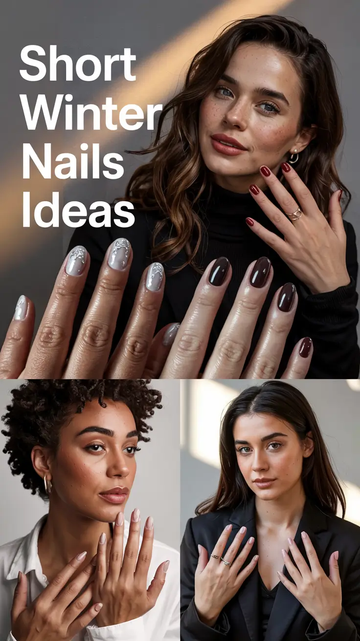 Short Winter Nails Ideas 2025–2026: Cozy, Cute & Chic Designs for the Cold Season