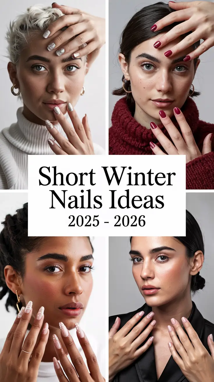 Short Winter Nails Ideas 2025–2026: Cozy, Cute & Chic Designs for the Cold Season