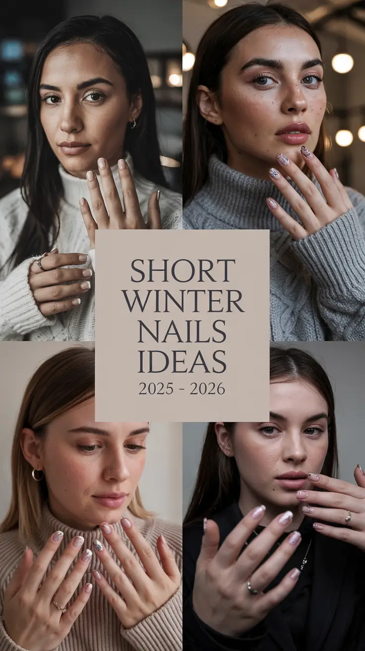 Short Winter Nails Ideas 2025–2026: Cozy, Cute & Chic Designs for the Cold Season