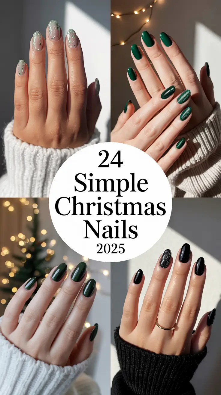 Simple Christmas Nails 2025: Cute Winter Designs, Easy Ideas & Holiday Inspo