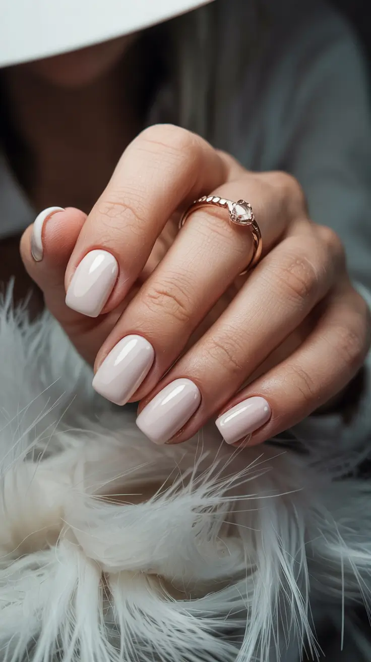 simple winter nails 2025-2026 soft porcelain glow